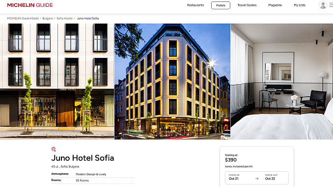 Juno Hotel Sofia Michelin